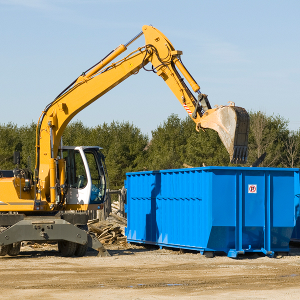 what size residential dumpster rentals are available in Cushing